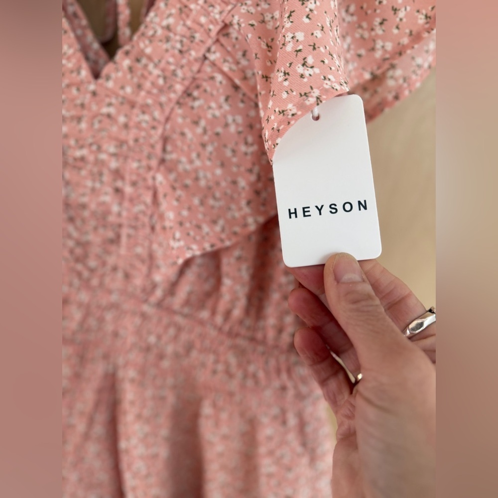 Heyson Pink Floral Dress: Small - Picture 9 of 13